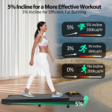 Load image into Gallery viewer, Under Desk Treadmill, 2.5 HP 265 Lbs Low Noise Walking Pad Treadmill LED Display with Remote Control Walking Jogging Running Machine, Incline Treadmills for Home and Office