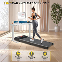 Load image into Gallery viewer, Under Desk Treadmill 2.5HP – Quiet Walking Pad for Home & Office, 265Lbs Capacity, APP & Remote Control, LED Display, No Assembly Needed,Golden-Black