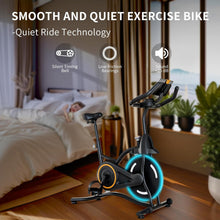 Load image into Gallery viewer, Exercise Bike,Stationary Bikes for Home,Adjustable Workout Bike, Professional Exercise Bikes for Home, Efficient Workout Bike with Smartphone Mount & Digital Pulse Display