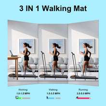 Load image into Gallery viewer, Walking Pad with Incline and Handle Bar, 3 in 1 Under Desk Treadmill with Handles, 2.5HP Low Noise Treadmills for Home Small Space with Remote Control, Portable Treadmills for Home Office