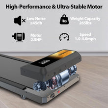 Load image into Gallery viewer, Under Desk Treadmill, 2.5 HP 265 Lbs Low Noise Walking Pad Treadmill LED Display with Remote Control Walking Jogging Running Machine, Incline Treadmills for Home and Office
