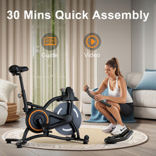 Load image into Gallery viewer, Exercise Bike,Stationary Bikes for Home,Adjustable Workout Bike, Professional Exercise Bikes for Home, Efficient Workout Bike with Smartphone Mount & Digital Pulse Display