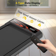 Load image into Gallery viewer, Under Desk Treadmill 2.5HP – Quiet Walking Pad for Home & Office, 265Lbs Capacity, APP & Remote Control, LED Display, No Assembly Needed,Golden-Black