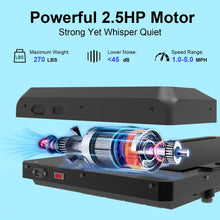 Load image into Gallery viewer, Walking Pad with Incline and Handle Bar, 3 in 1 Under Desk Treadmill with Handles, 2.5HP Low Noise Treadmills for Home Small Space with Remote Control, Portable Treadmills for Home Office