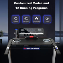 Load image into Gallery viewer, Premium Home Treadmill with Incline – Supports Up to 265 lbs, Adjustable Incline for Maximum Calorie Burn, High-Performance Treadmill for Fitness Enthusiasts – Elevate Your Workout