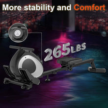 Load image into Gallery viewer, Rowing Machines for Home | Adjustable 8-Speed Booster | Burn Fat & Sculpt Muscles | Supports Up to 265 LBS | Tablet-Ready Design