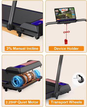 Load image into Gallery viewer, Treadmill Under Desk Walking Pad,2 in 1 Folding Treadmill for Home/Office with Remote Control and APP,LED Display