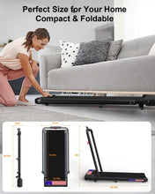 Load image into Gallery viewer, Treadmill Under Desk Walking Pad,2 in 1 Folding Treadmill for Home/Office with Remote Control and APP,LED Display
