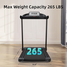 Load image into Gallery viewer, Portable Treadmill for Home Fitness, Walking or Running with Incline,265 lb Capacity, Bluetooth Enabled, Pulse Sensors