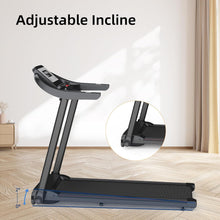 Load image into Gallery viewer, Portable Treadmill for Home Fitness, Walking or Running with Incline,265 lb Capacity, Bluetooth Enabled, Pulse Sensors