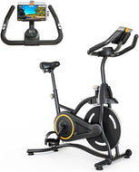 Exercise Bike,Stationary Bikes for Home,Adjustable Workout Bike, Professional Exercise Bikes for Home, Efficient Workout Bike with Smartphone Mount & Digital Pulse Display