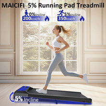 Load image into Gallery viewer, Walking Pad Treadmill, Under Desk Treadmills with Incline for Home Office,2.5 HP Portable Walking Machine with 265 LBS, Remote Control, LED Display
