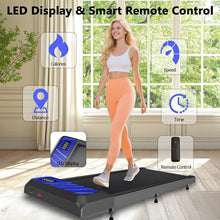 Load image into Gallery viewer, Walking Pad Treadmill, Under Desk Treadmills with Incline for Home Office,2.5 HP Portable Walking Machine with 265 LBS, Remote Control, LED Display
