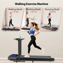Load image into Gallery viewer, Walking Pad Treadmill, Under Desk Treadmills with Incline for Home Office,2.5 HP Portable Walking Machine with 265 LBS, Remote Control, LED Display
