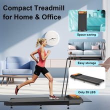 Load image into Gallery viewer, Walking Pad with Incline and Handle Bar, 3 in 1 Under Desk Treadmill with Handles, 2.5HP Low Noise Treadmills for Home Small Space with Remote Control, Portable Treadmills for Home Office
