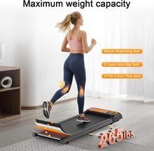 Load image into Gallery viewer, Walking Pad with Incline and Handle Bar, 3 in 1 Under Desk Treadmill with Handles, 2.5HP Low Noise Treadmills for Home Small Space with Remote Control, Portable Treadmills for Home Office
