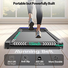 Load image into Gallery viewer, Walking Pad Treadmill, Under Desk Treadmills with Incline for Home Office,2.5 HP Portable Walking Machine with 265 LBS, Remote Control, LED Display
