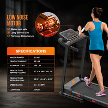 Load image into Gallery viewer, Premium Home Treadmill with Incline Adjustable Incline for Maximum Calorie Burn, High-Performance Treadmill for Fitness Enthusiasts – Elevate Your Workout
