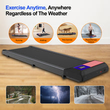 Load image into Gallery viewer, Walking Pad Treadmill, Portable Small Treadmills for Home &amp; Office, 2.5HP Low Noise Treadmill with Remote Control, Compact Design
