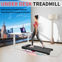Load image into Gallery viewer, Portable Walking Pad Treadmill for Home &amp; Office,0.6-3.8MPH Speed, 2.5HP Under Desk Treadmill with Remote Control, Compact Design, LED Display, 260 lbs Max Weight Capacity
